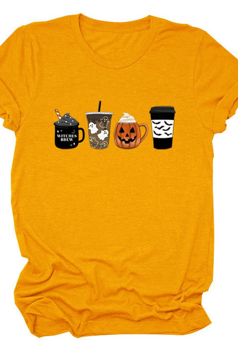 WOMEN HALLOWEEN PRINTING SHORT SLEEVE T SHIRT