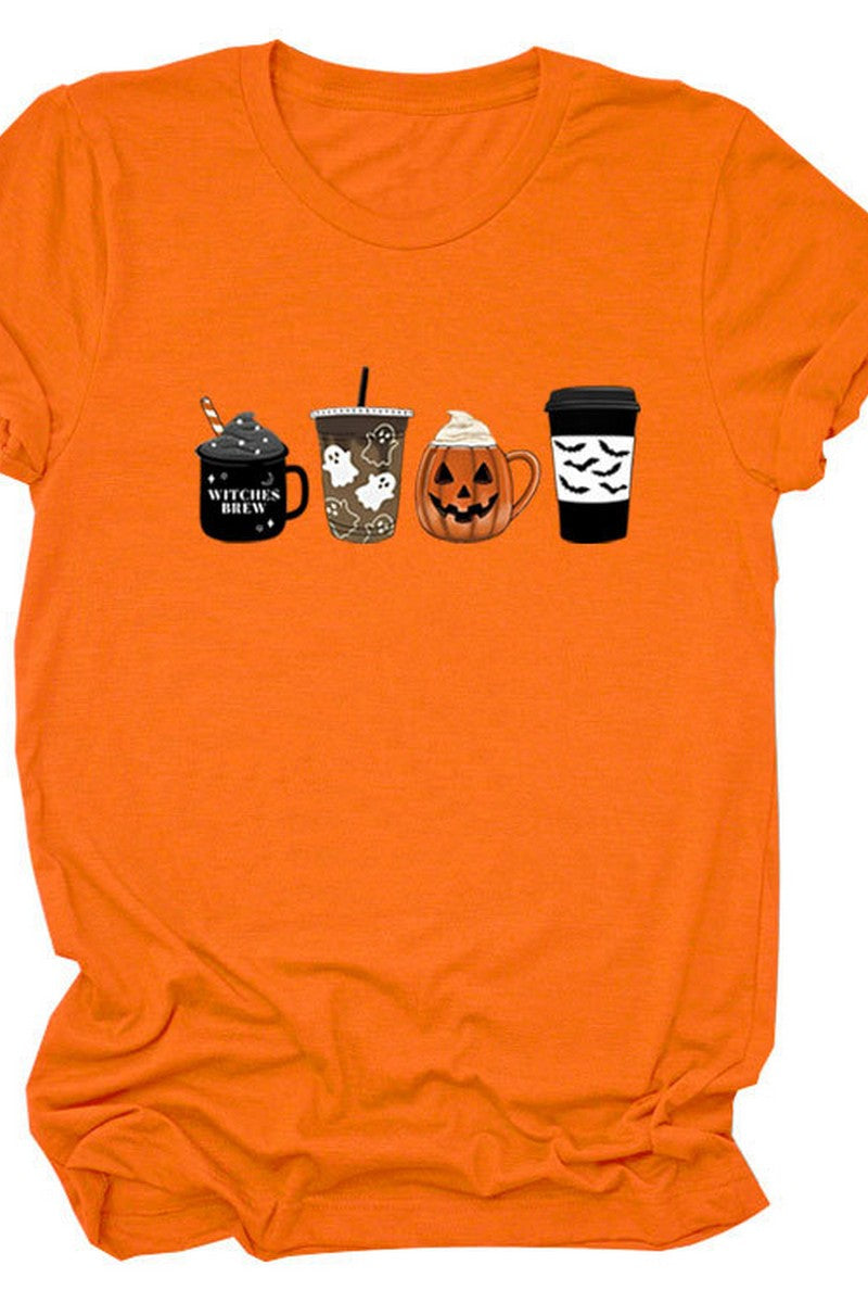 WOMEN HALLOWEEN PRINTING SHORT SLEEVE T SHIRT