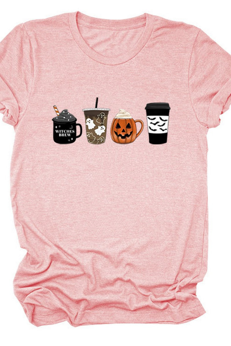 WOMEN HALLOWEEN PRINTING SHORT SLEEVE T SHIRT