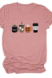 WOMEN HALLOWEEN PRINTING SHORT SLEEVE T SHIRT