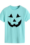 WOMEN LOOSE FIT HALLOWEEN PRINTING SHORT T SHIRT