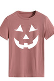 WOMEN LOOSE FIT HALLOWEEN PRINTING SHORT T SHIRT