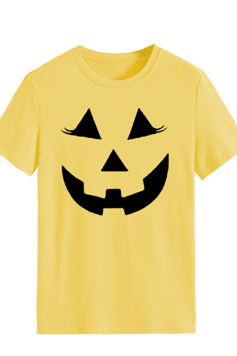 WOMEN LOOSE FIT HALLOWEEN PRINTING SHORT T SHIRT