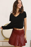 V NECK SOFT MODAL SHORT SLEEVE T SHIRT TOP - Doublju