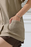 BOTTON DOWN HODDIE TOP CADIGAN WITH FRONT POCKETS - Doublju