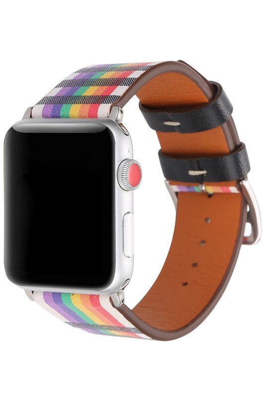 FASHION PLAID PATTERN LEATHER BAND FOR APPLE WATCH