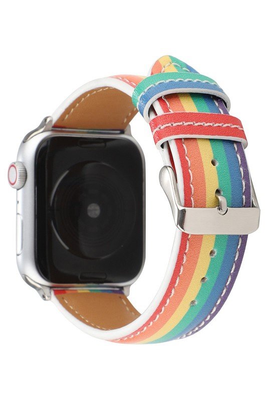 RAINBOW LEATHER BAND FOR APPLE WATCH