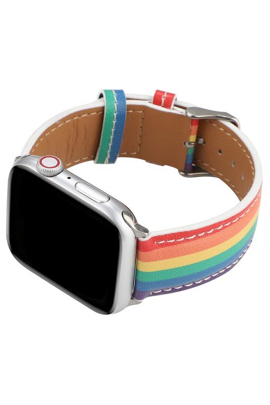 RAINBOW LEATHER BAND FOR APPLE WATCH