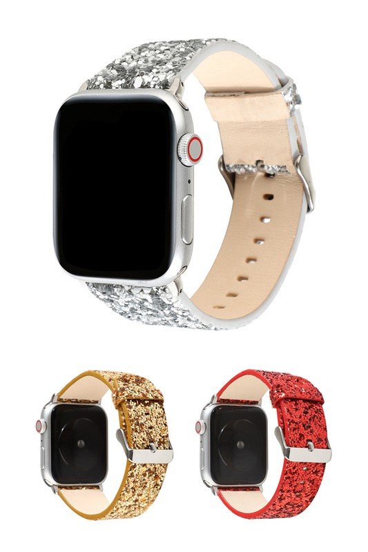 SPANGLE LEATHER BAND FOR APPLE WATCH