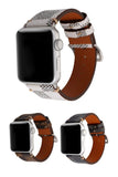 PLAID PATTERN LEATHER BAND FOR APPLE WATCH