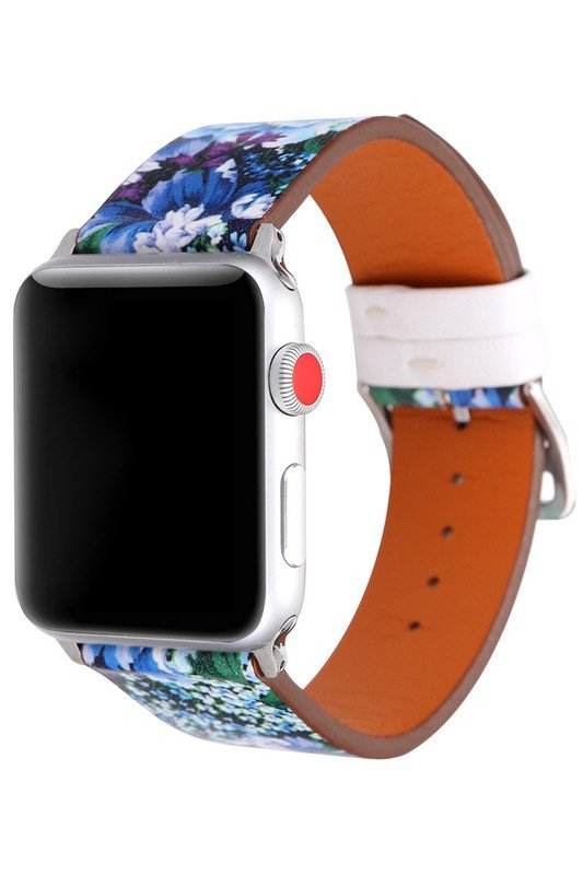 FLOWER LEATHER BAND FOR APPLE WATCH