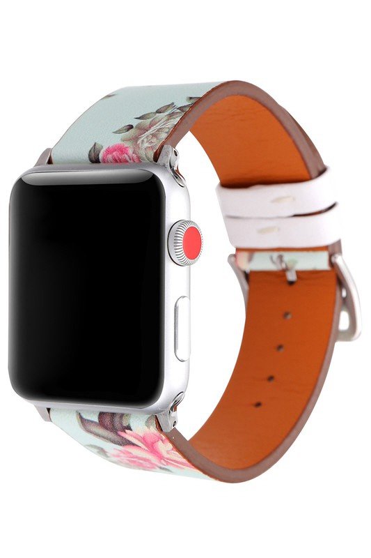 FLOWER LEATHER BAND FOR APPLE WATCH