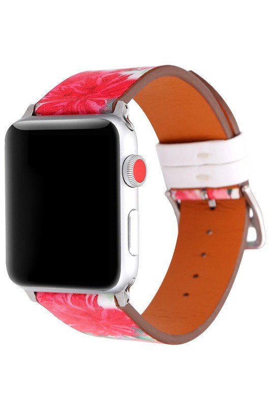 FLOWER LEATHER BAND FOR APPLE WATCH