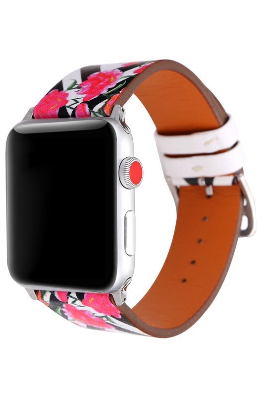 FLOWER LEATHER BAND FOR APPLE WATCH