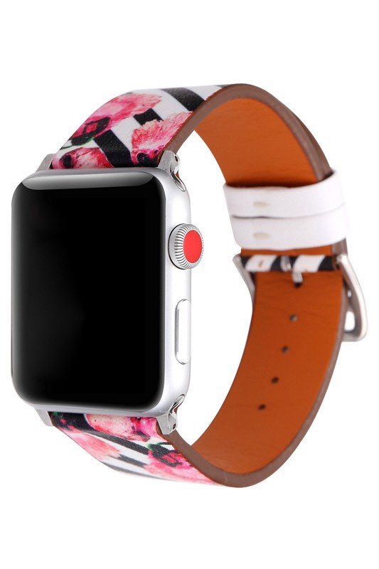 FLOWER LEATHER BAND FOR APPLE WATCH