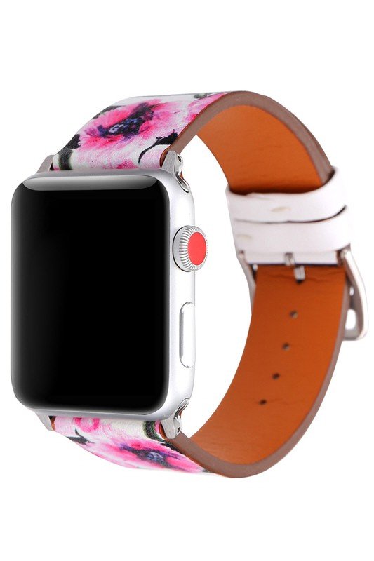 FLOWER LEATHER BAND FOR APPLE WATCH