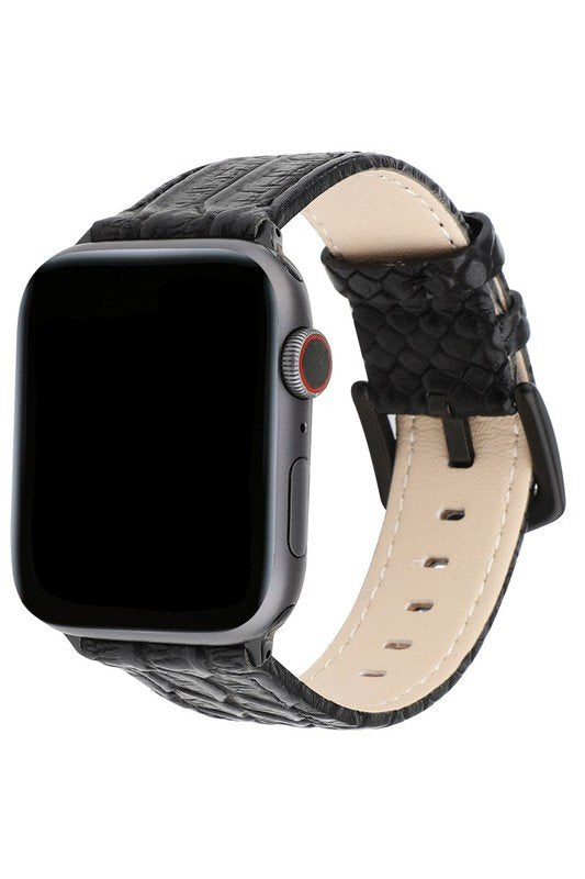 SNAKE PATTERN LEATHER BAND FOR APPLE WATCH