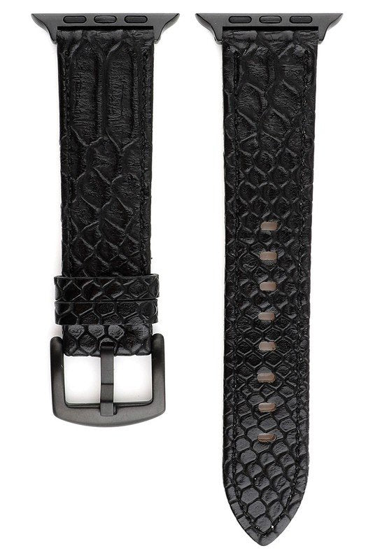 SNAKE PATTERN LEATHER BAND FOR APPLE WATCH