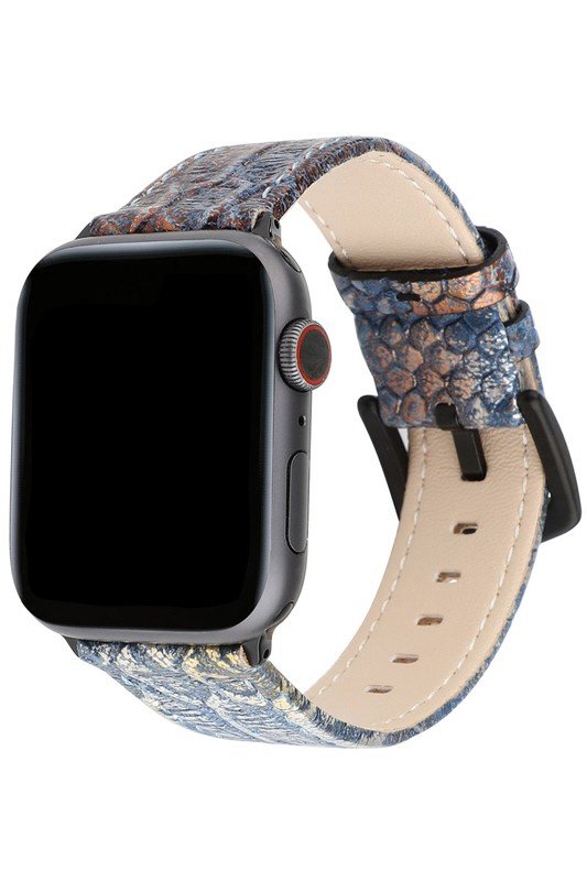 SNAKE PATTERN LEATHER BAND FOR APPLE WATCH