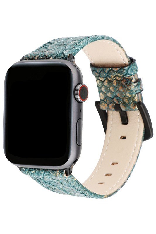 SNAKE PATTERN LEATHER BAND FOR APPLE WATCH