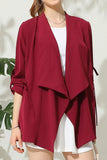 OVER LOOSE FIT TRENCH CARDIGAN WITH DRAWSTRING