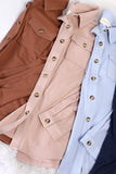 SOFT WARM OVER SHIRTS BUTTON DOWN JACKET SHACKET