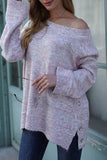 ROUND NECK KNIT LONG SLEEVE CASUAL SWEATER