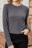 WOMEN SLIM FIT KNITTED PULLOVER TOP