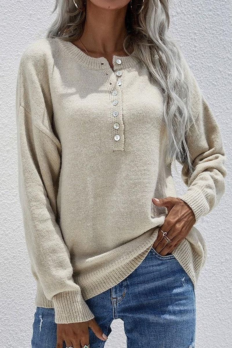 SOLID COLOR SWEATER
