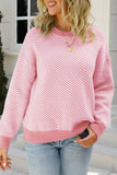 WOMENS ZIG ZAG PATTERNED SWEATER TOP
