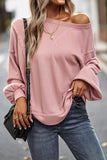 LOOSE FIT LONG SLEEVE CASUAL SWEAT TOP