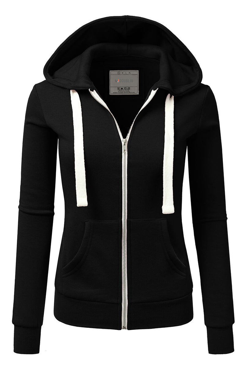 Lightweight Thin Zip-Up Hoodie Jacket for Women with Plus Size