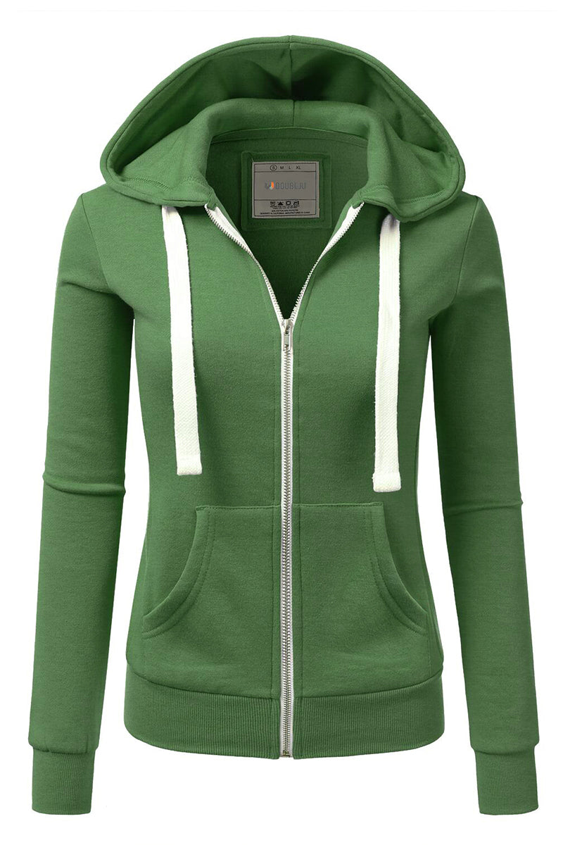 Lightweight Thin Zip-Up Hoodie Jacket for Women with Plus Size