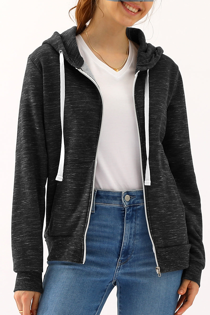 Lightweight Thin Zip-Up Hoodie Jacket for Women with Plus Size