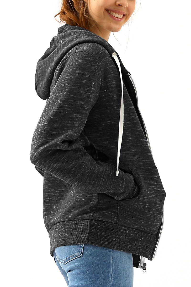 Lightweight Thin Zip-Up Hoodie Jacket for Women with Plus Size