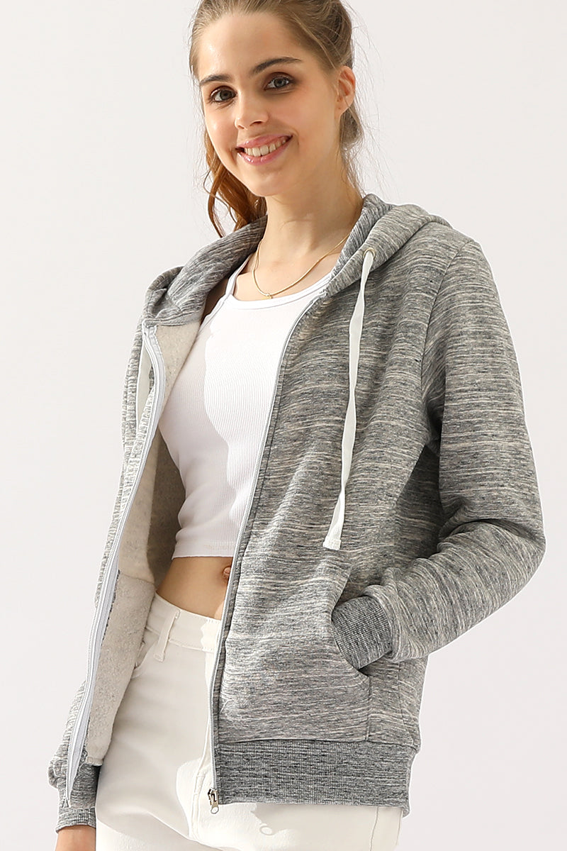 Lightweight Thin Zip-Up Hoodie Jacket for Women with Plus Size