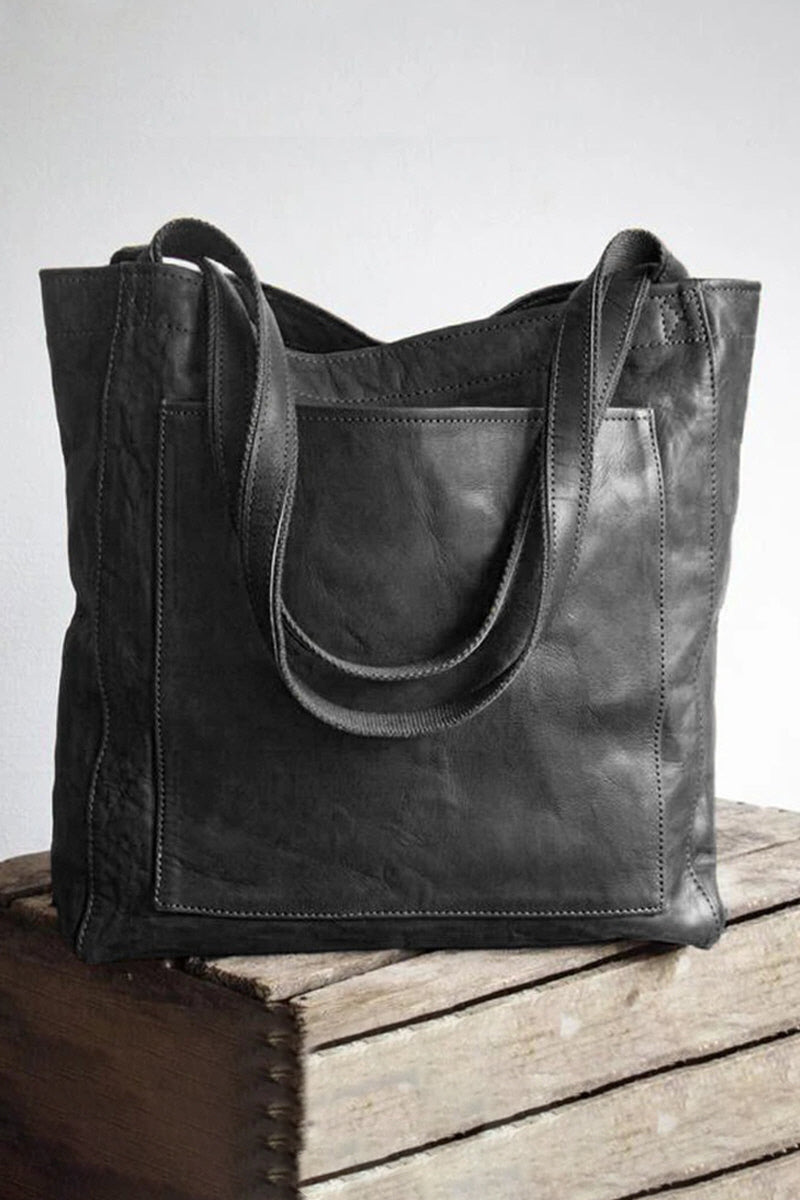 WOMEN SOFT PU LEATHER TOTE BAG