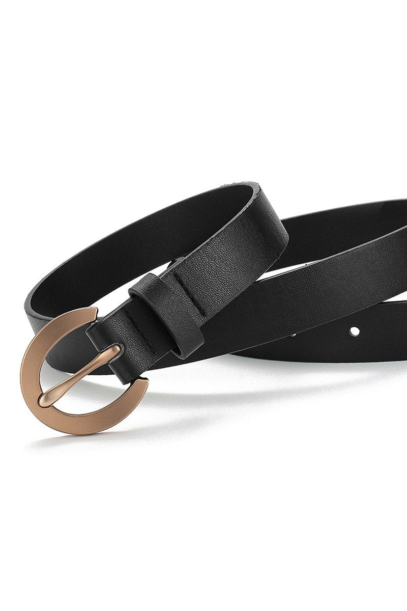 CASUAL ROUND BUCKLE SIMPLE BELT