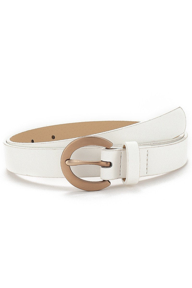 CASUAL ROUND BUCKLE SIMPLE BELT