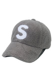 S LETTER EMBROIDERY WOOL BASEBALL CAP