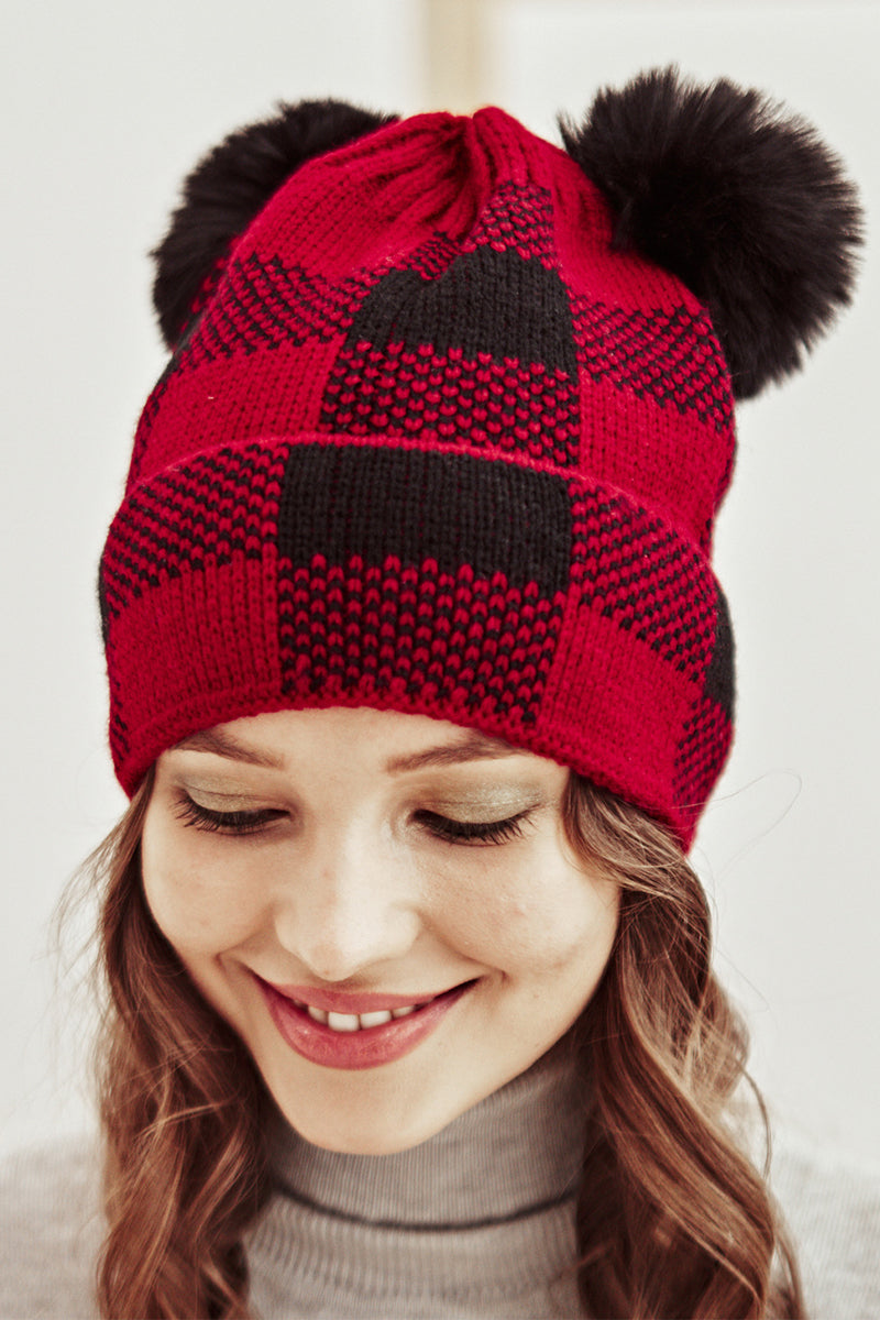 POMPOM DECOR BEANIE