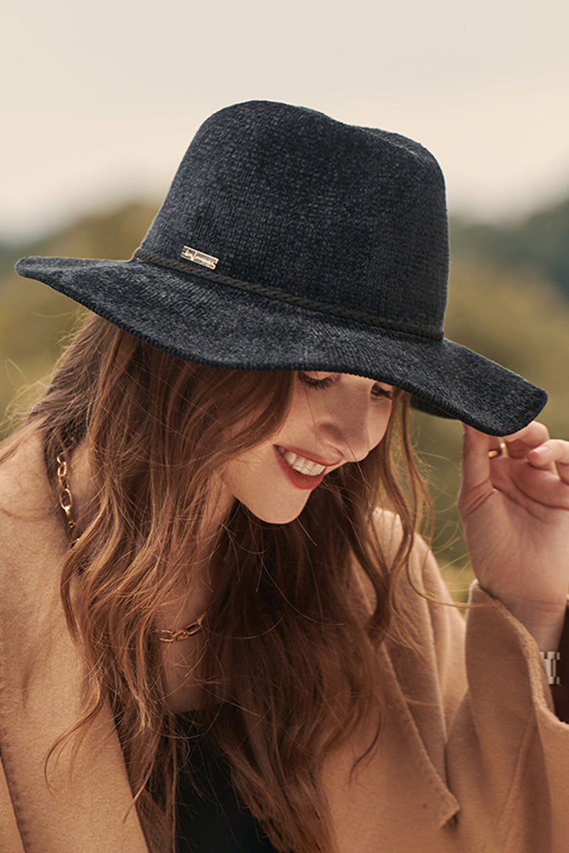 WOMEN FOLDABLE WIDE BRIM FELT BOWLER FEDORA