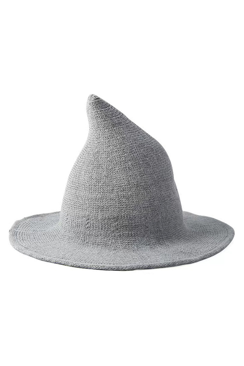 WOMEN WITCH HAT FOR HALLOWEEN SPIRE KNITTED CAP