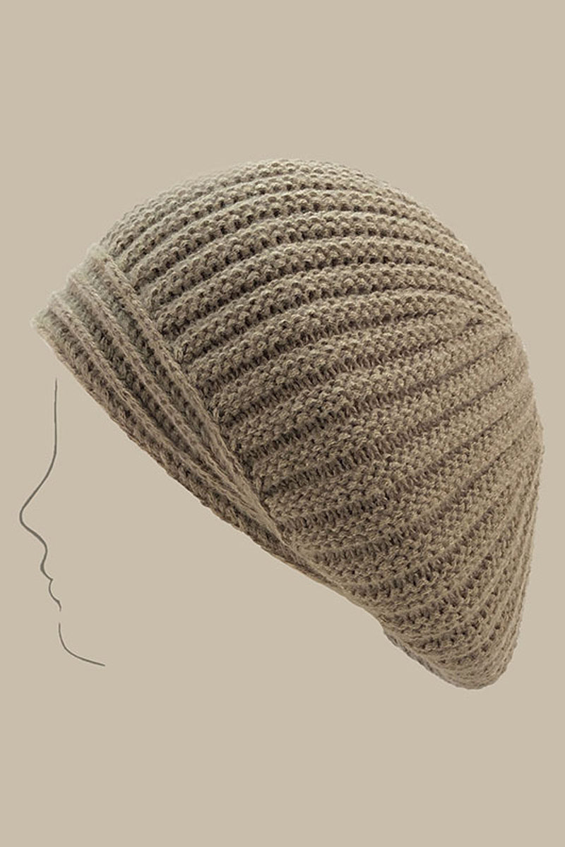 WOMEN SOLID COLOR KNITTED BERET