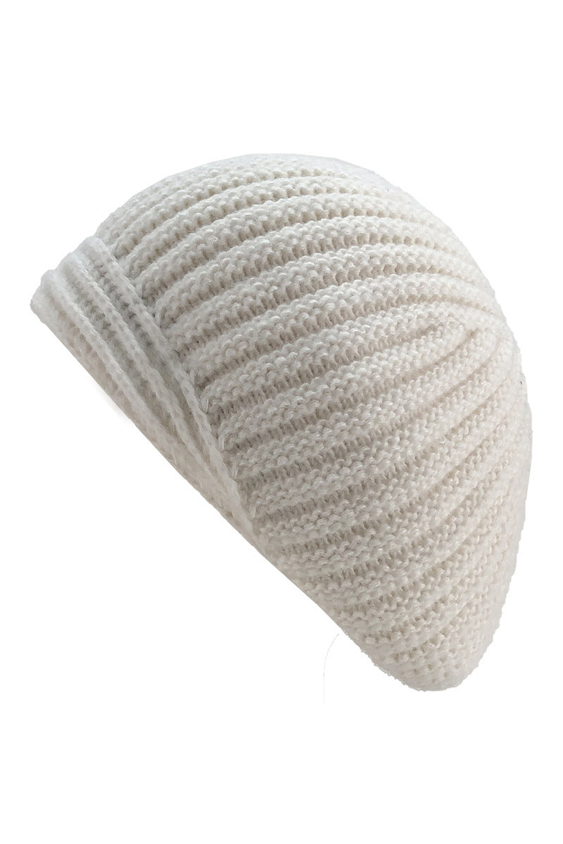 WOMEN SOLID COLOR KNITTED BERET