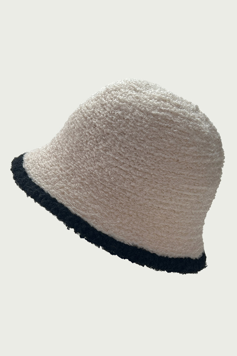 WOMEN WARM KNITTED BUCKET HAT IN AUTUMN AND WINTER