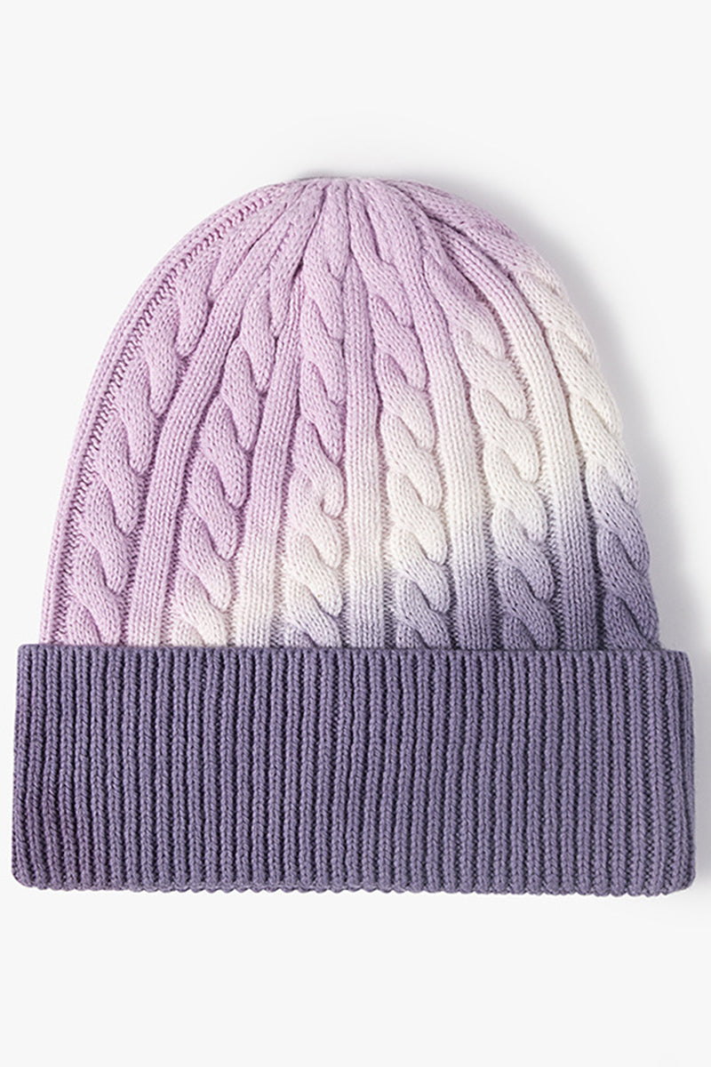 WOMEN SIMPLE WARM TIE-DYED KNITTED THREAD CAP