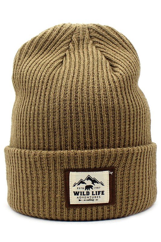 FASHION TAG ROLLUP KNIT BEANIE