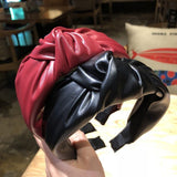 LEATHER KNOTTED WAVE POINT CASUAL HEAD BAND