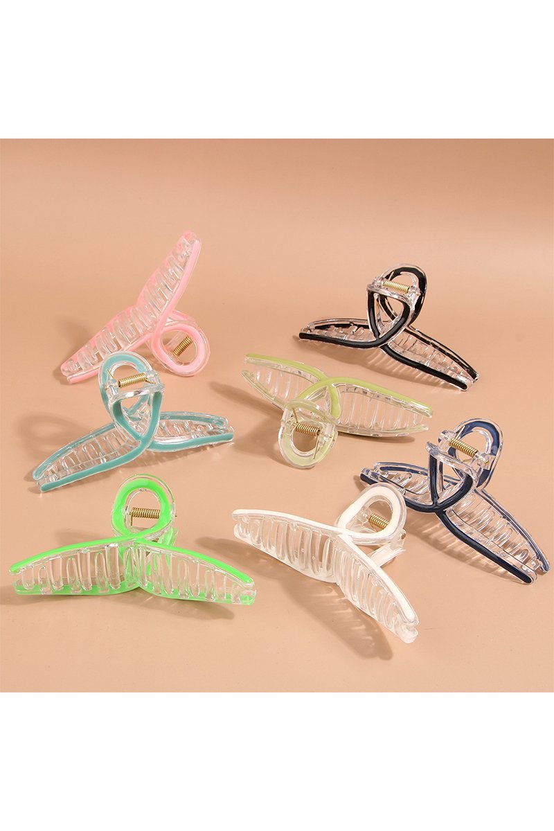 COLOR LINED CLEAR DAILY HAIR CLAW